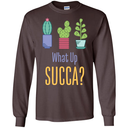 Cactus T-shirt What Up Succa Dark Chocolate