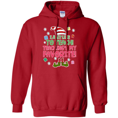 Funny Elf T-shirt I Just Like To Teach Teachings My Favorite Red