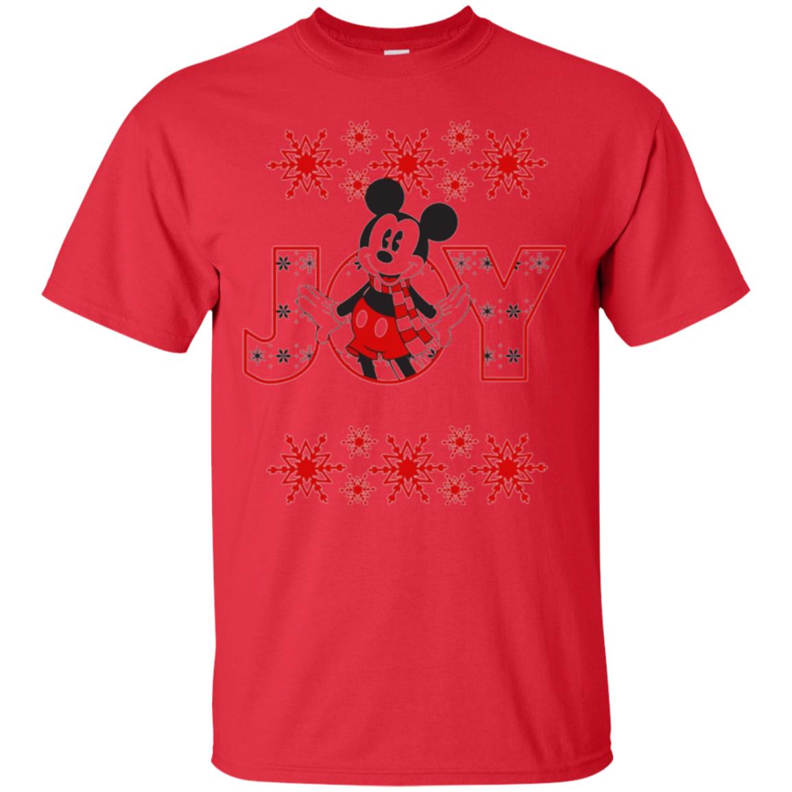 Christmas T-shirt Disney Mickey Mouse Joy Red