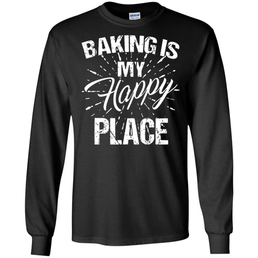 Baking Is My Happy Place Baker Shirt Black