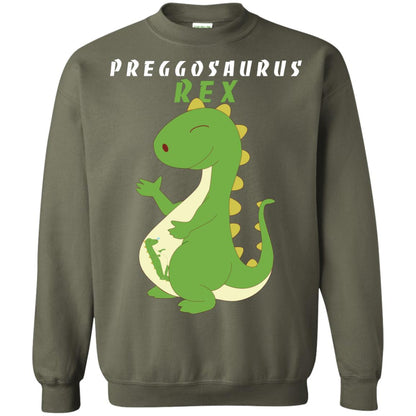 Dinosaur Pregnancy Pregosaurus Shirt Military Green