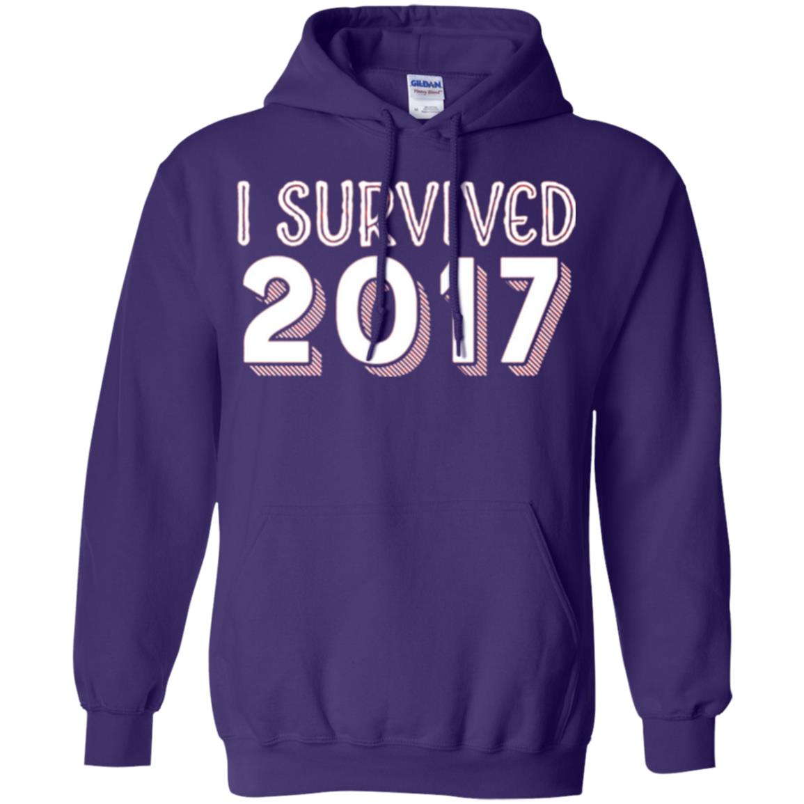 New Year_s T-shirt I Survived 2017 Purple