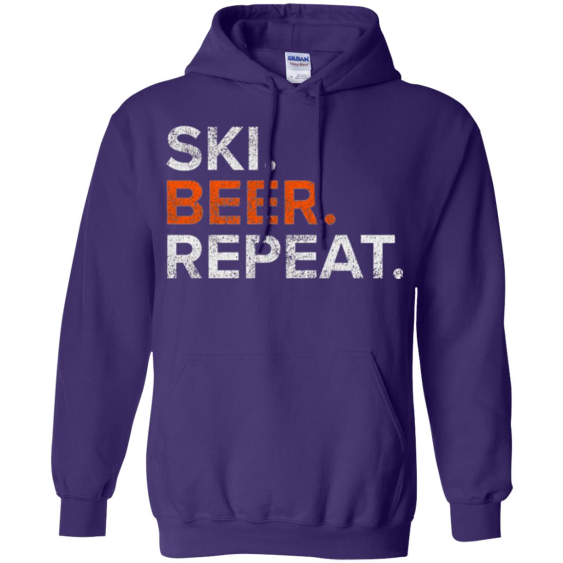 Ski And Beer Lovers T-shirt Purple