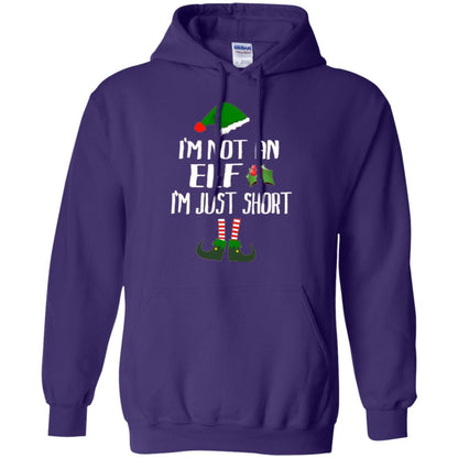 Funny Christmas T-shirt I_m Not An Elf I_m Just Short Purple