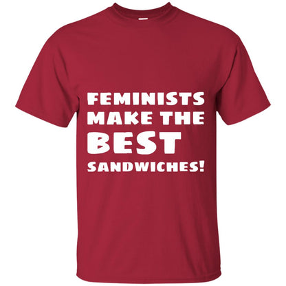 Feminists Make The Best Sandwiches Conversation T-shirt Cardinal