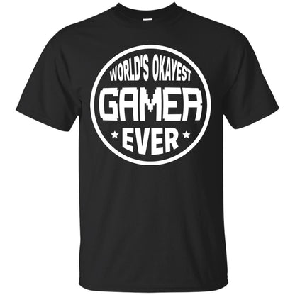 World’s Okayest Gamer Ever Best T-shirt For Gaming Lover Black