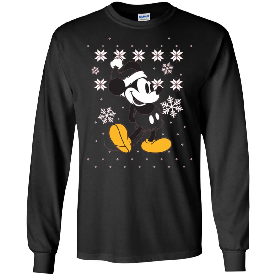 Christmas T-shirt Disney Mickey Mouse Black