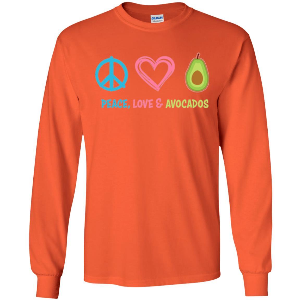 Peace Love And Avocados Orange
