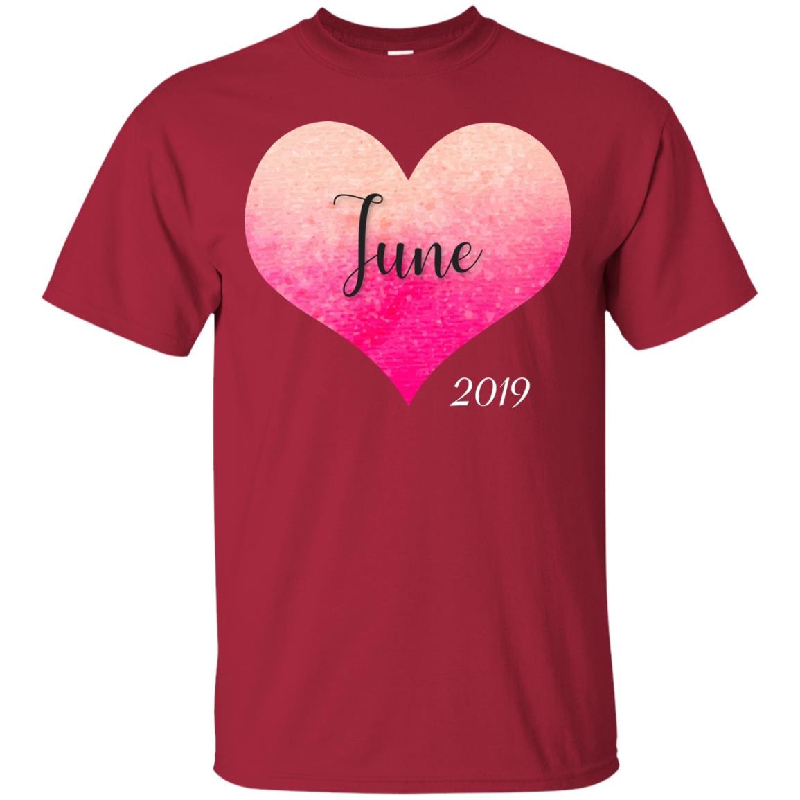 Pregnancy Reveal Announcement Party June 2019 Shirt Cardinal