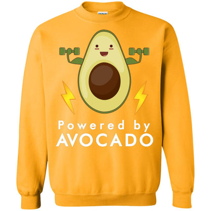 Powered By Avocado Fitness Shirt Gold
