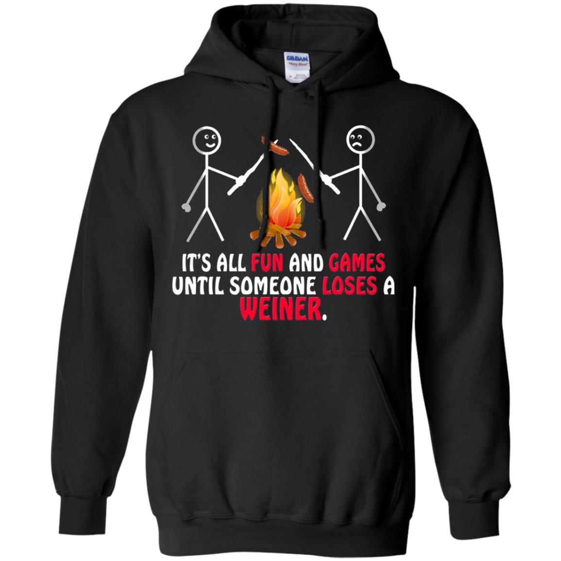 Camper T-shirt It's All Fun And Games Black