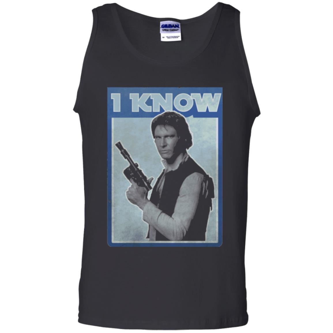 Film T-shirt Han Solo Iconic Unscripted I Know Graphic Black