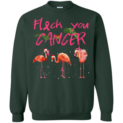Flock You Cancer Breast Cancer Awareness Gift Shirt Forest Green