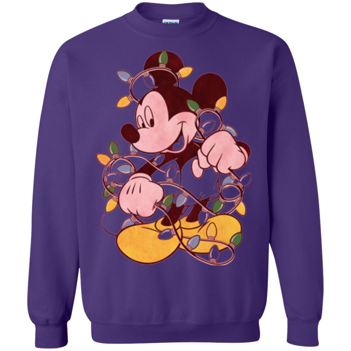 Christmas Lights T-shirt Disney Mickey Mouse Purple