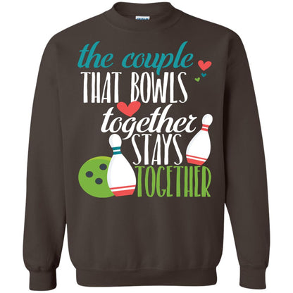 Bowler Shirt The Couple That Bowls Together Stay Together Dark Chocolate