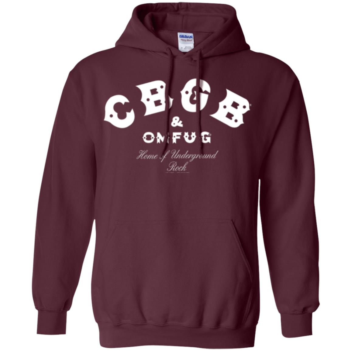 Music T-shirt Cbgb And Omfug Home Of Underground Rock Maroon