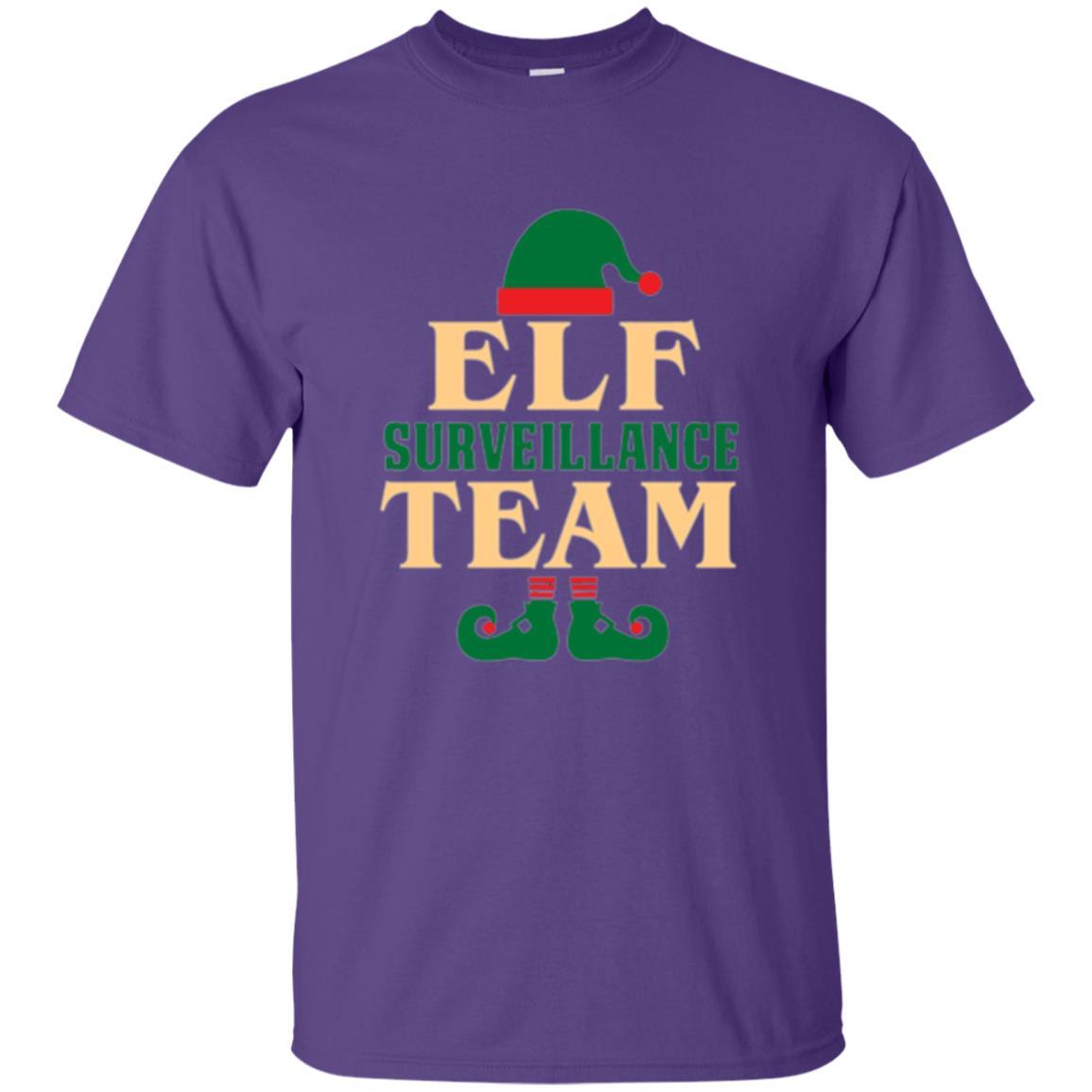 Christmas T-shirt Elf Surveillance Team T-shirt Purple