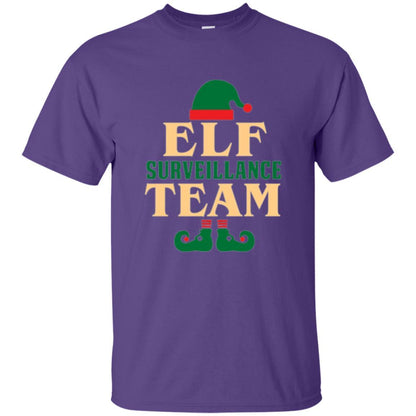 Christmas T-shirt Elf Surveillance Team T-shirt Purple