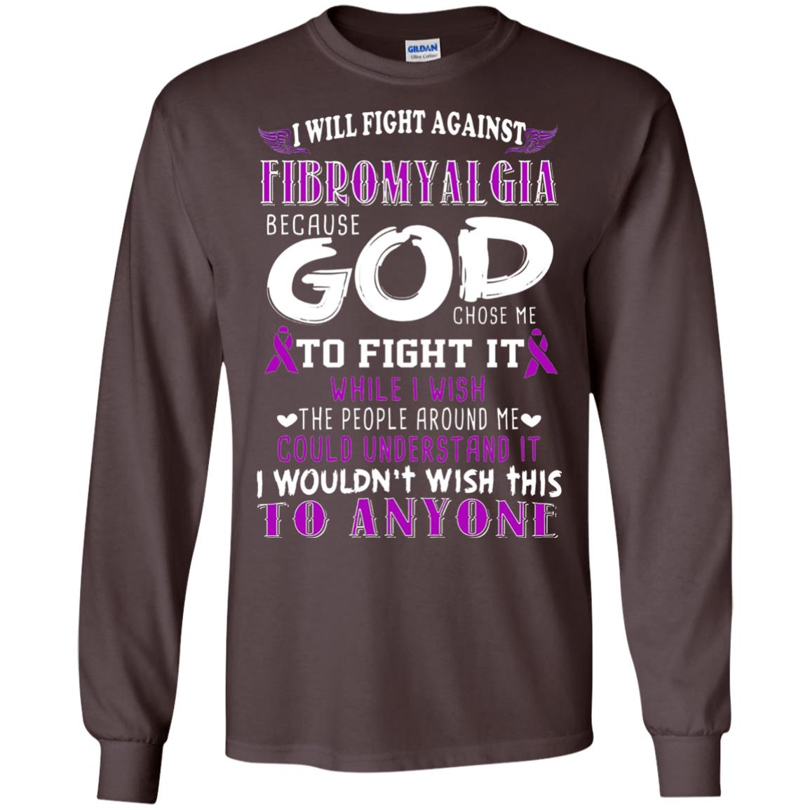 Fibromyalgia Awareness Shirt I Will Fight Against Fibromyalgia Dark Chocolate
