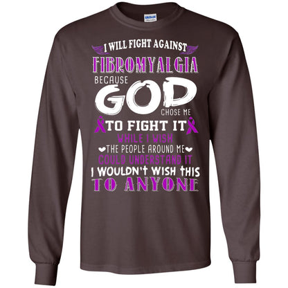 Fibromyalgia Awareness Shirt I Will Fight Against Fibromyalgia Dark Chocolate