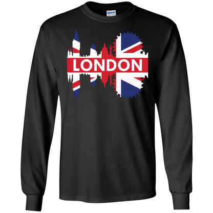 Flag Of United Kingdom London Gift Shirt For Britain Black