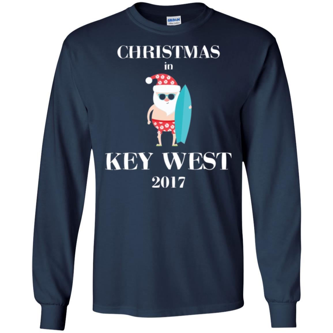 Family Vacation T-shirt Christmas In Key West 2017 Navy