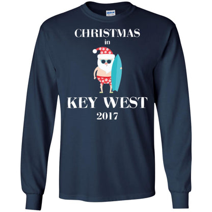 Family Vacation T-shirt Christmas In Key West 2017 Navy