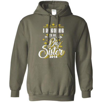 Family T-shirt I'm Going To Be A Big Sister 2018 Military Green