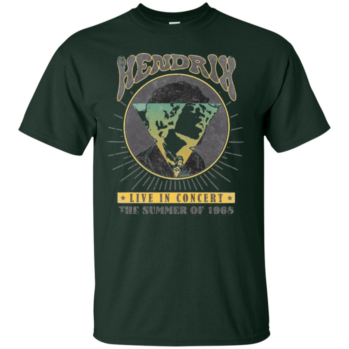 Vintage Concert T-shirt Jimi Hendrix Forest Green