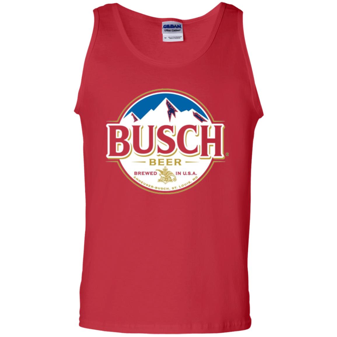Beer Lovers T-shirt Busch Beer Red