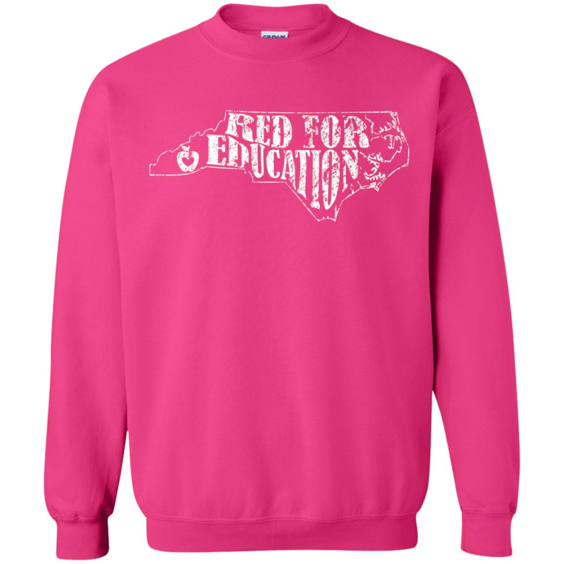 Distressed North Carolina Nc Red For Educator Shirt Heliconia