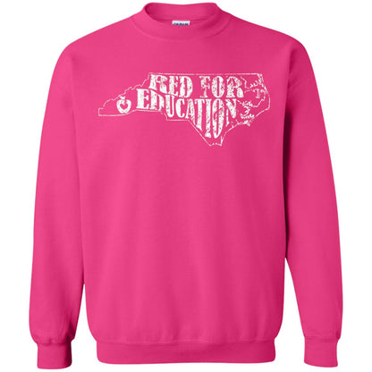 Distressed North Carolina Nc Red For Educator Shirt Heliconia