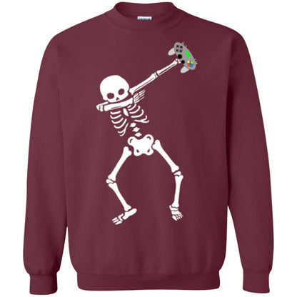 Gamer T-shirt Dabbing Skeleton Maroon