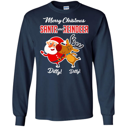 Christmas T-shirt Merry Christmas Dilly Dilly Navy