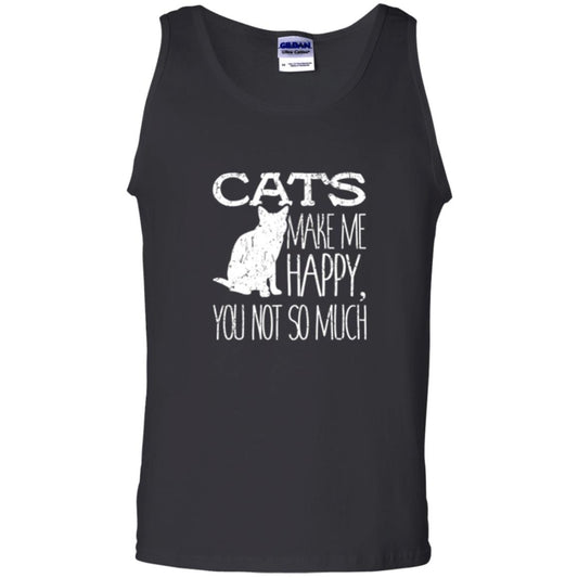 Cat Lover T-shirt Cats Make Me Happy You Not So Much Black
