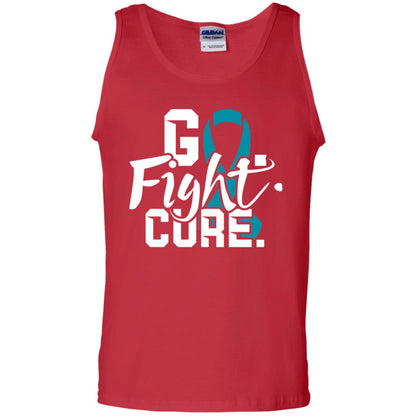 Prostate Awareness Go Fight Cure Blue Ribbon Stars Shirt Red