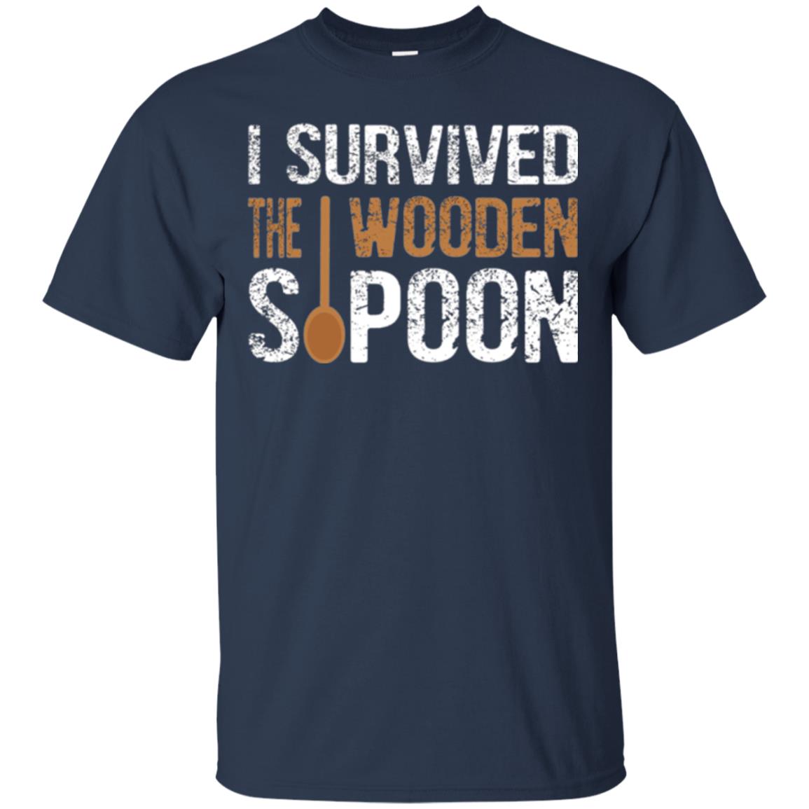 Spoon T-shirt I Survived The Wooden Spoon Navy