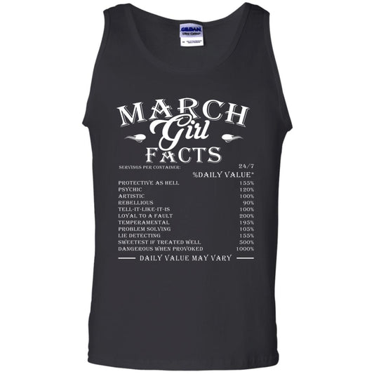 March Girl Facts Facts T-shirt Black