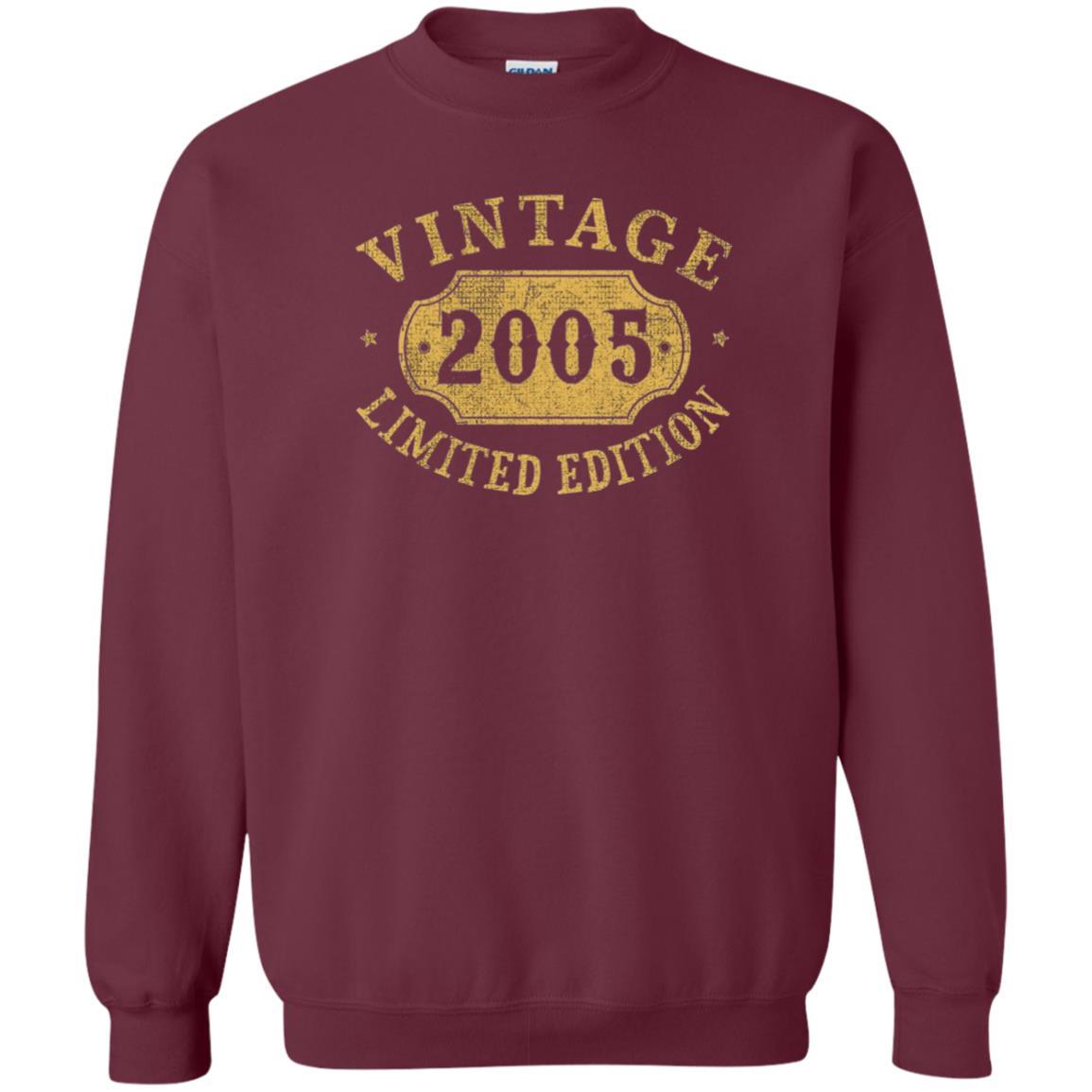 Brithday T-shirt Vintage 2005 Limited Edition Maroon