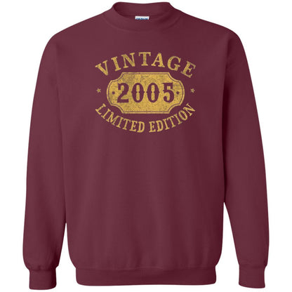 Brithday T-shirt Vintage 2005 Limited Edition Maroon