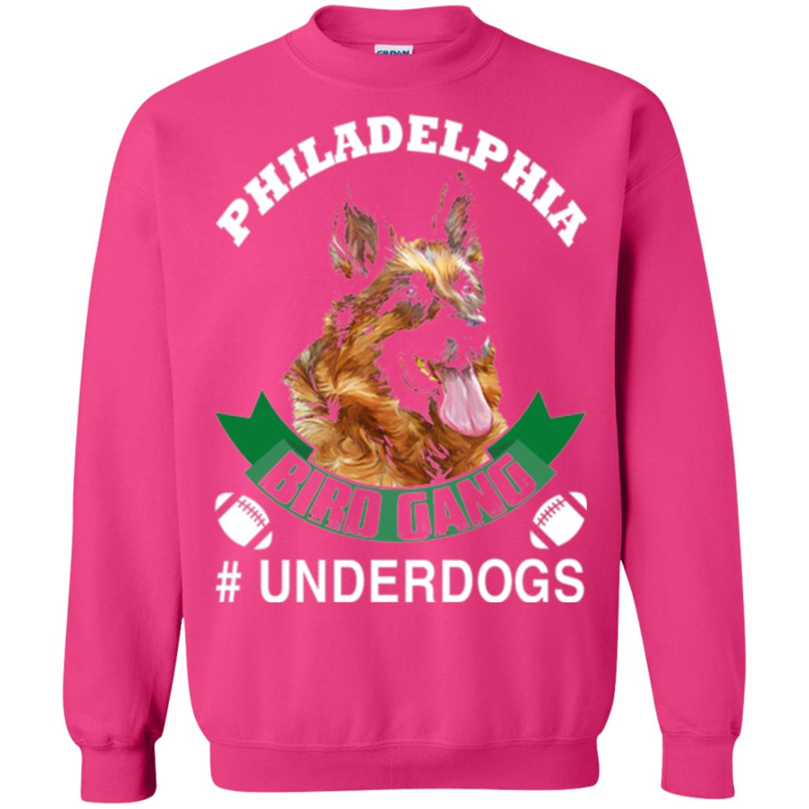Football Lover T-shirt Philadelphia Bird Gang Underdogs 2018 Heliconia