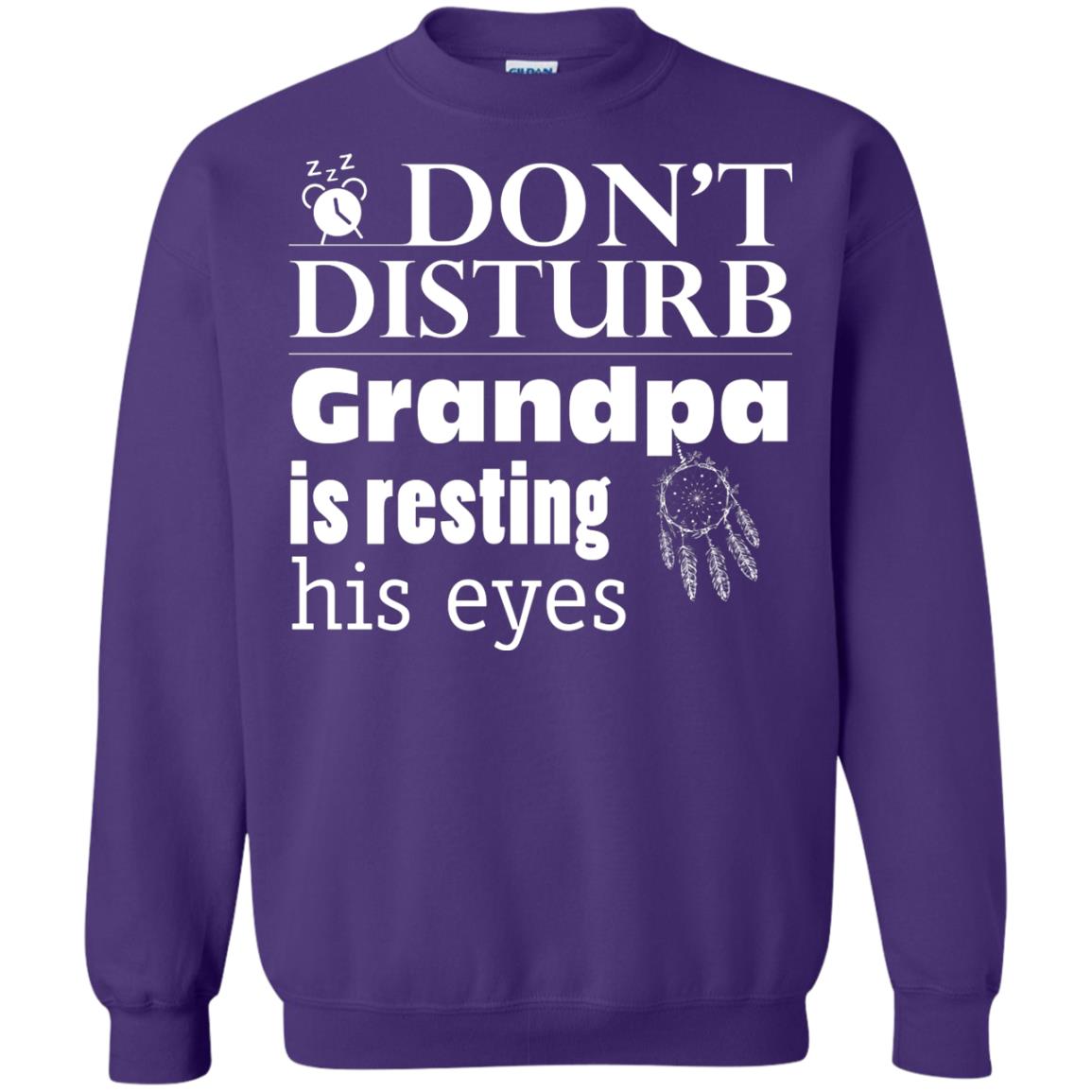 Don't Disturb Grandpa Is Resting His Eyes Funny Granddad Shirt Purple