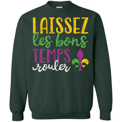 Mardi Gras T-shirt Laissez Les Bons Temps Rouler Forest Green