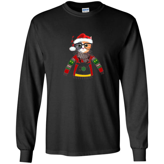 Cat Lovers T-shirt Meowy Christmas Black