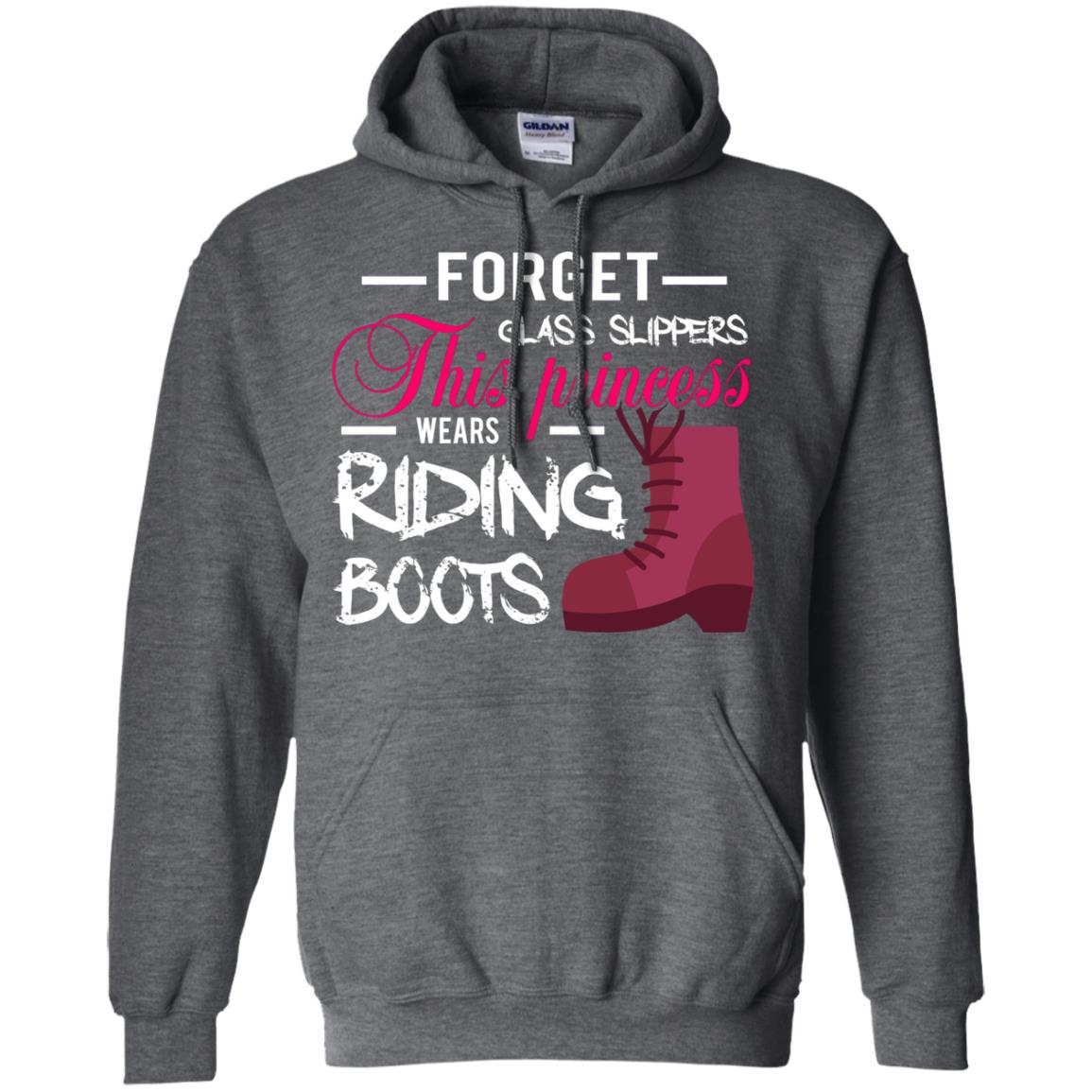Forget Glass Slippers This Princess Wears Riding Boots Horse Riding T-shirt Dark Heather