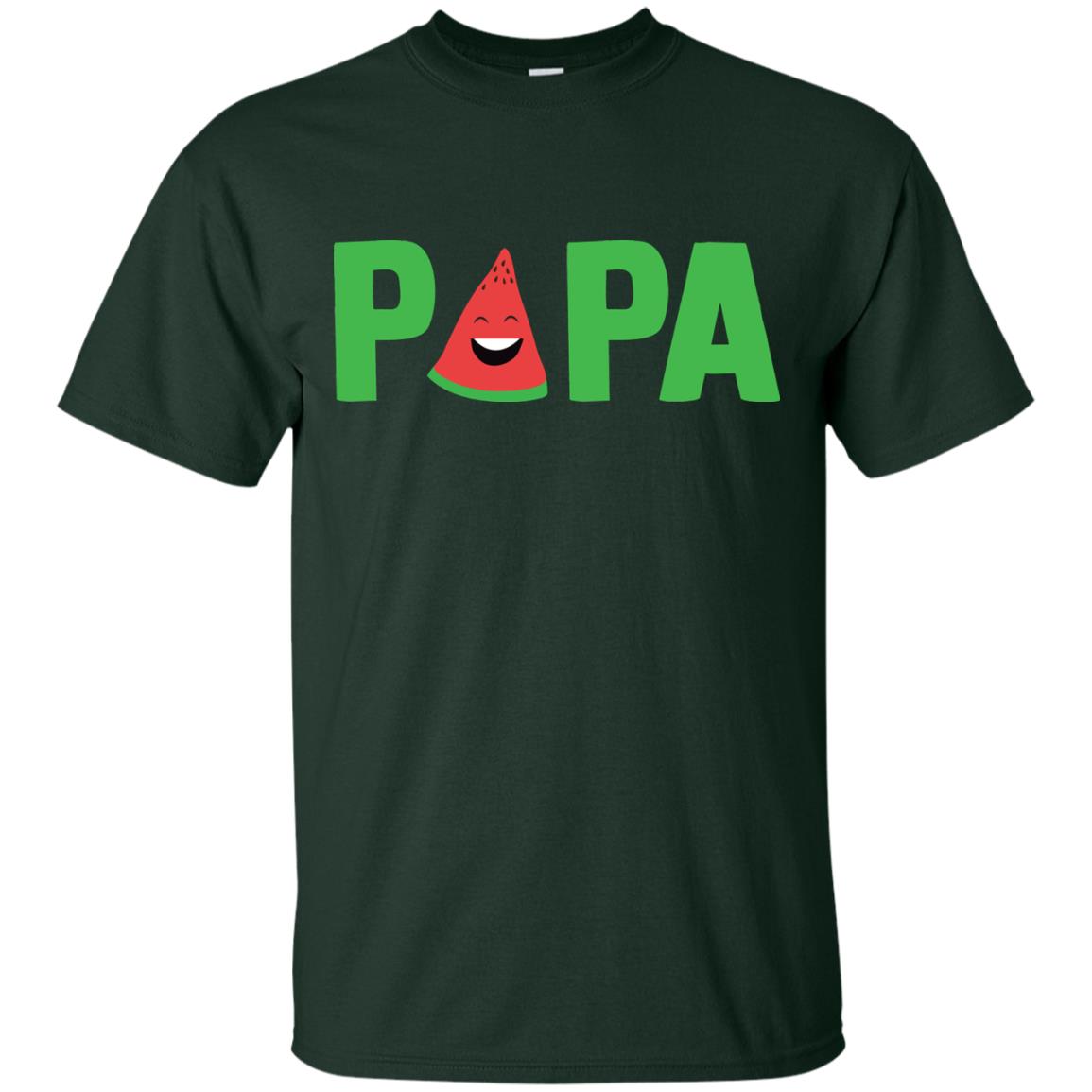 Papa Watermelon Funny Summer Melon Fruit Shirt For Mens Forest