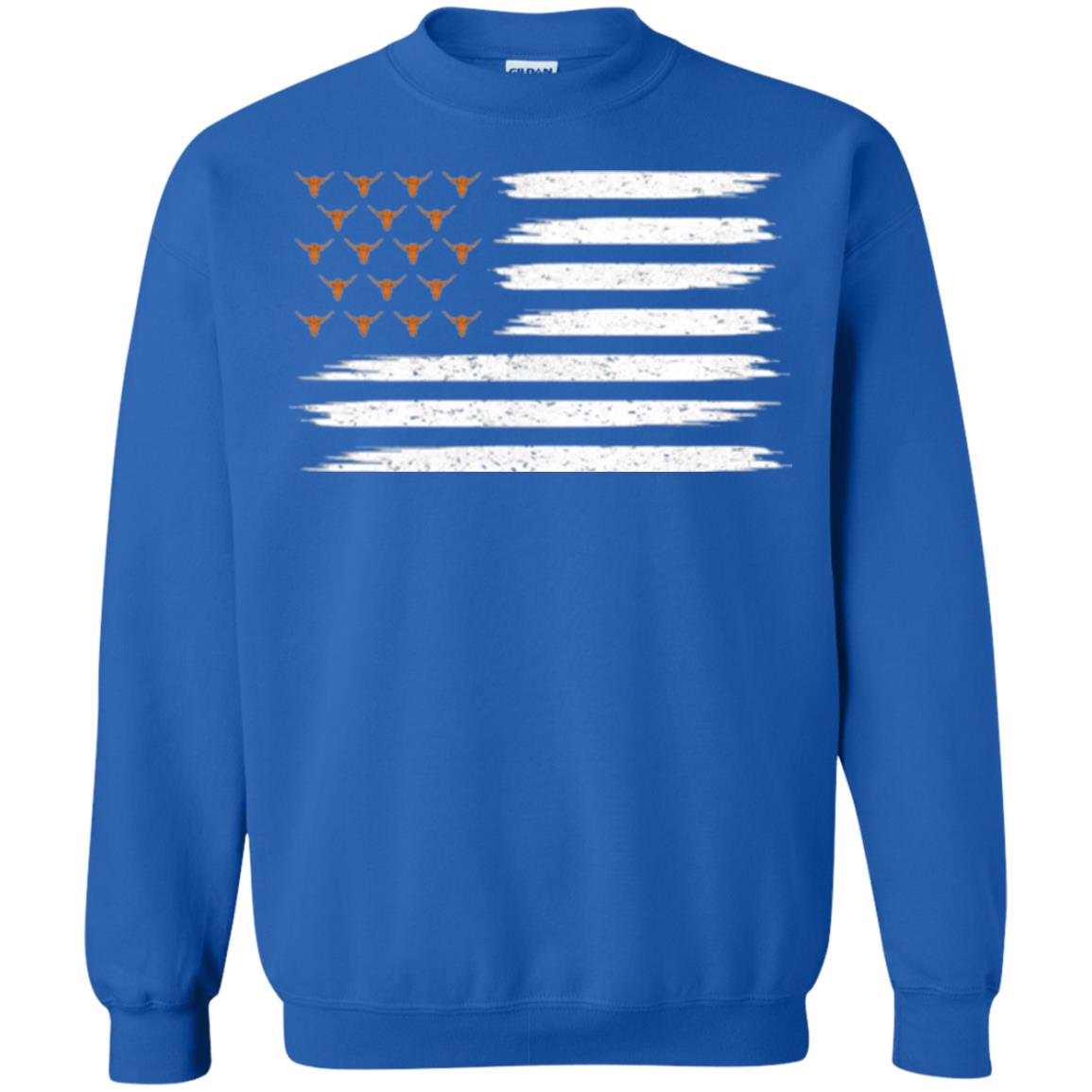 Vintage Texas United Longhorn Flag T-shirt Royal
