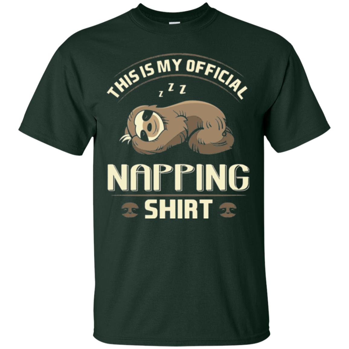 Lazy Baby Sloth My Official Napping T-shirt Forest Green