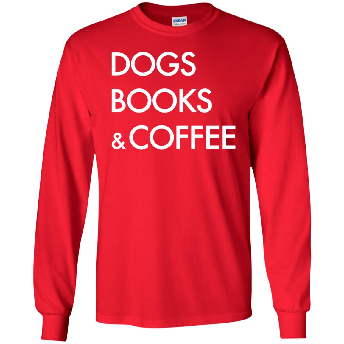 Dog Book And Coffee Shirt Red