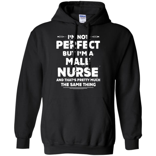 Male Nurse T-shirt I_m Not Perfect Black